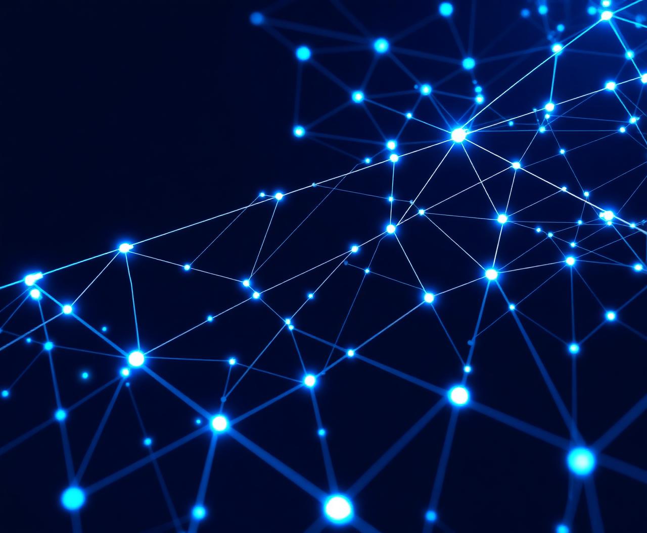High-tech network mesh visualization